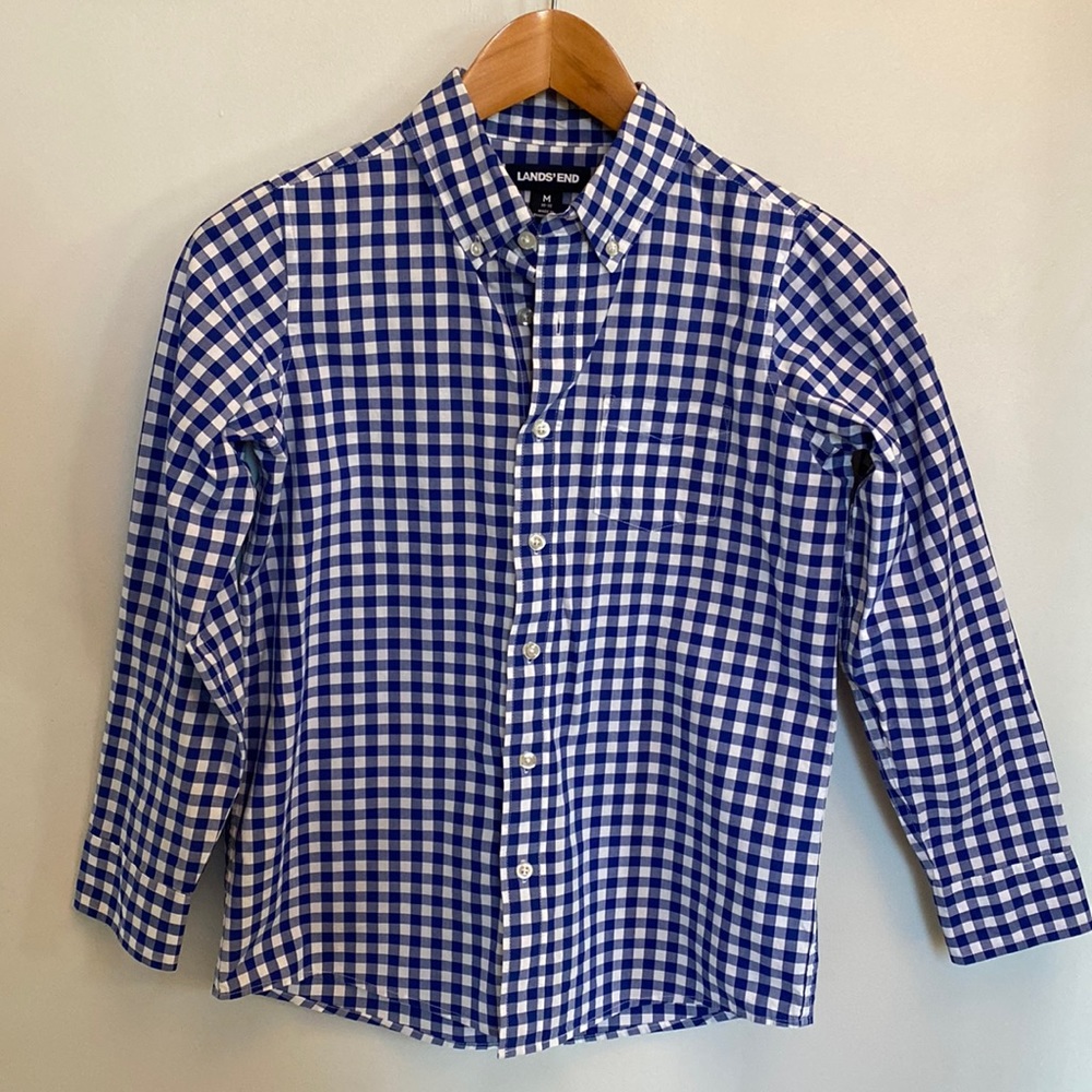 Lands’ End Button Down Shirt Boys M (10-12)